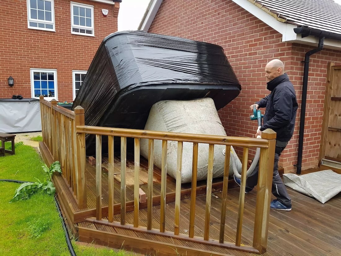 moving a hot tub